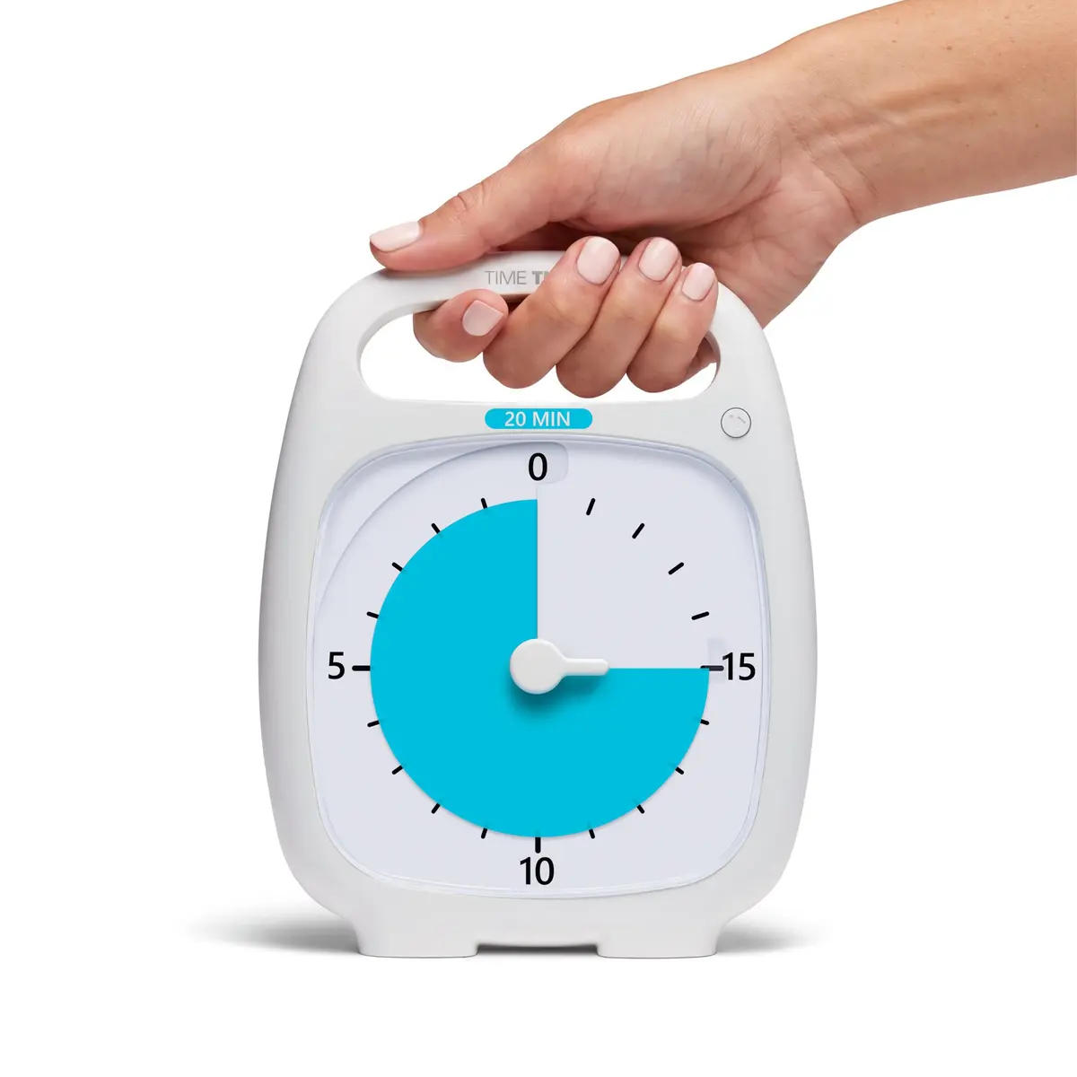 TIME TIMER Plus 20 Minute Desk Visual Timer | Silent Countdown for Classroom & Office (White) - main product image