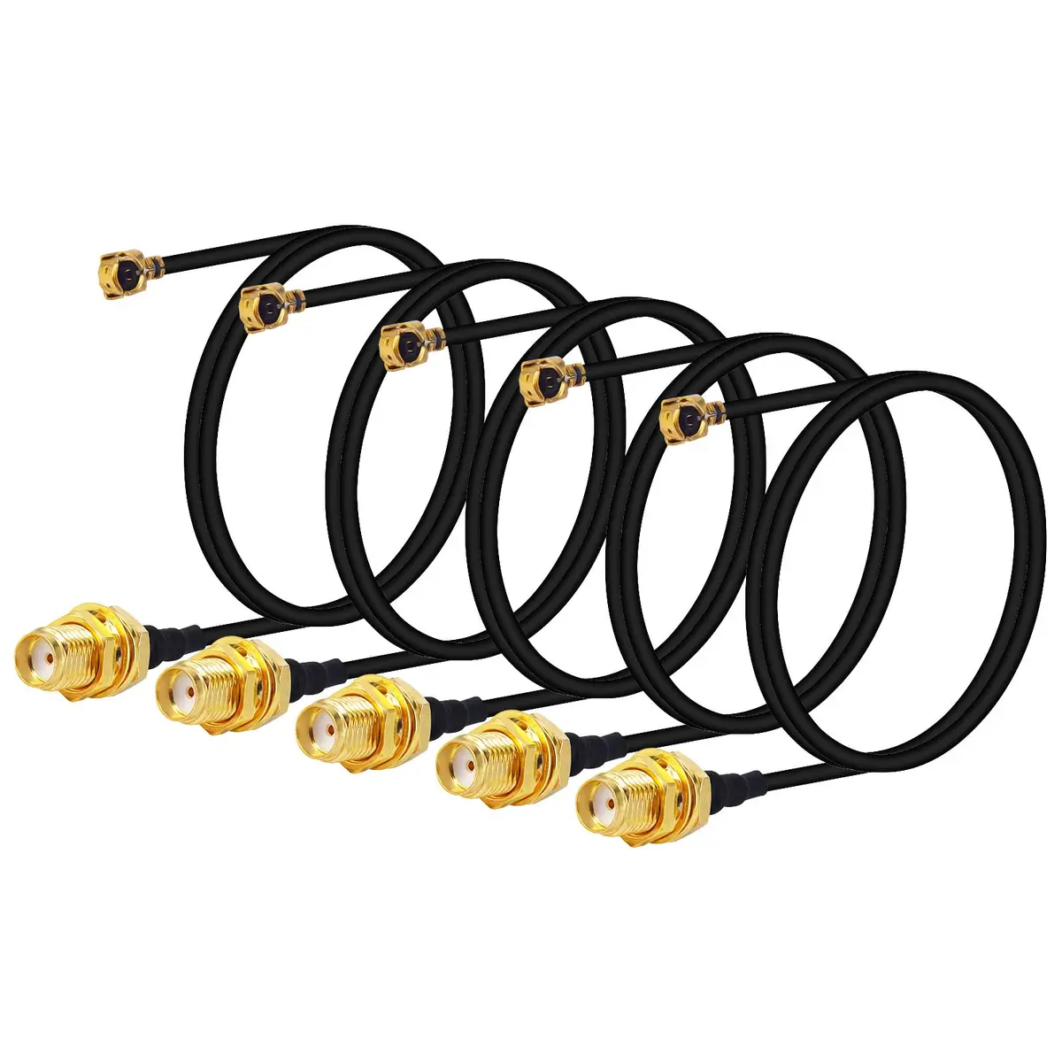 onelinkmore U.FL to SMA Female Pigtail Cable 15cm | RF Coaxial, 50Ω, 6000MHz, 5-Pack - view 4