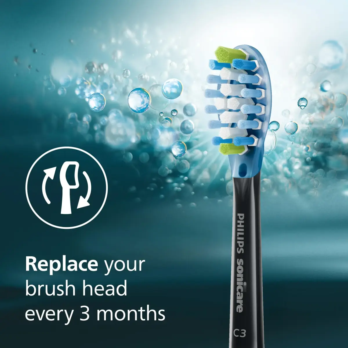 Philips Sonicare C3 Two-in-One Genuine Replacement Electric Toothbrush Heads 4 Pack | Deep Plaque Removal & Whitening - view 9