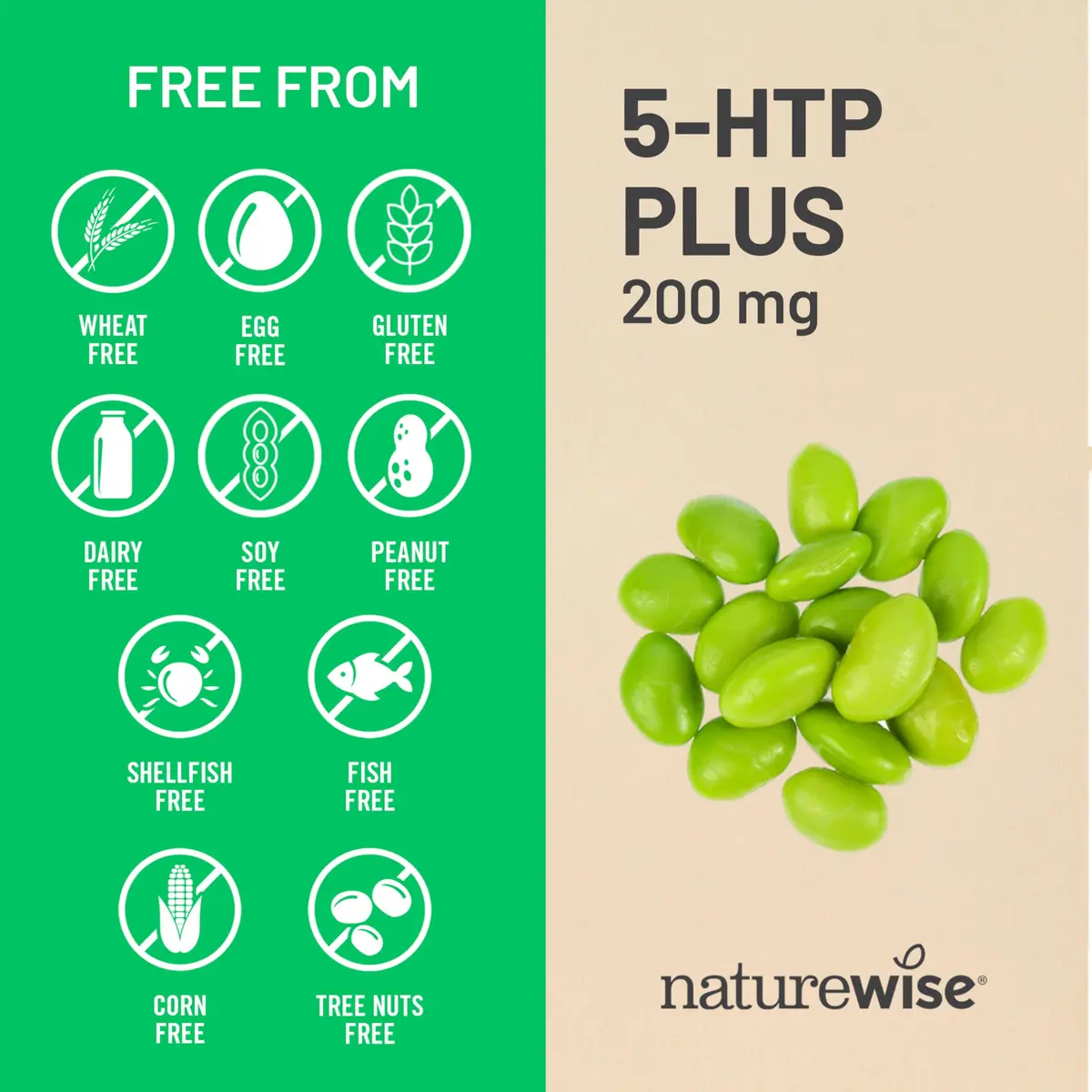 NatureWise 5-HTP 200mg Supplement, Mood & Sleep Support, 60 Vegan Capsules | Vegan, Plant-Based, USA Sourced - view 5