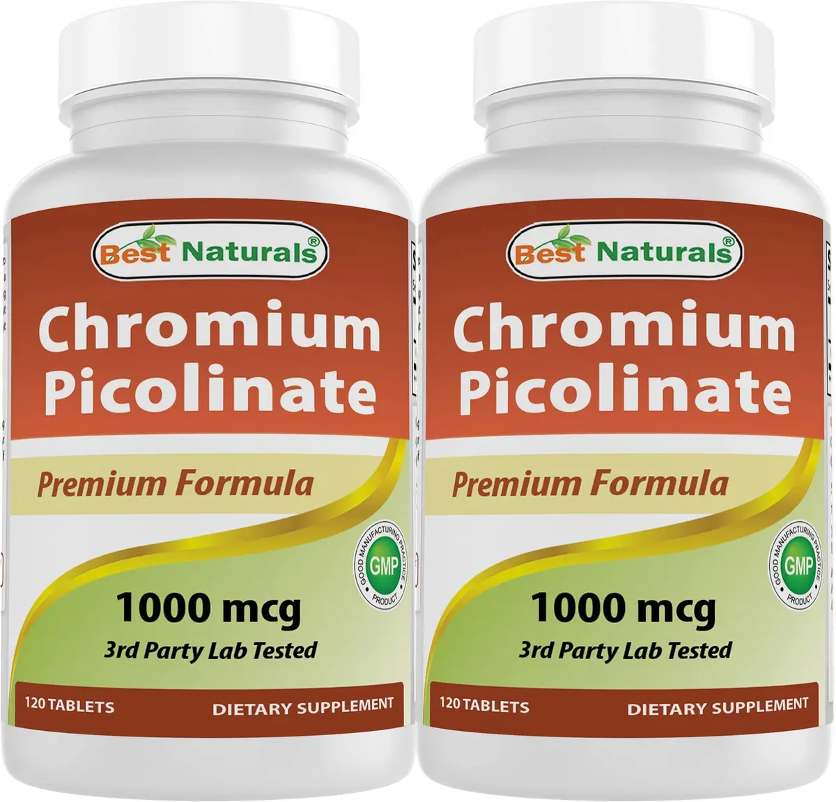 Best Naturals Chromium Picolinate 1000 mcg | 2 Pack of 120 Tablets for Metabolism Support in India - main product image