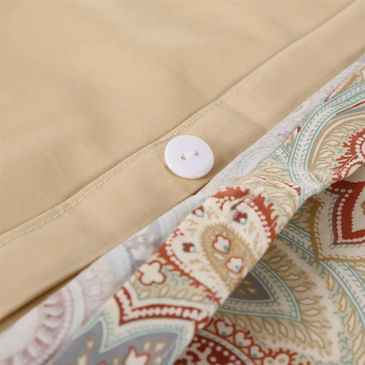 Brandream Duvet Quilt Cover Queen Size Gold Chic Paisley Regal Themed Lightweight Hypoallergenic Egyptian Cotton 800-Thread-Count Bedding Sets - view 6