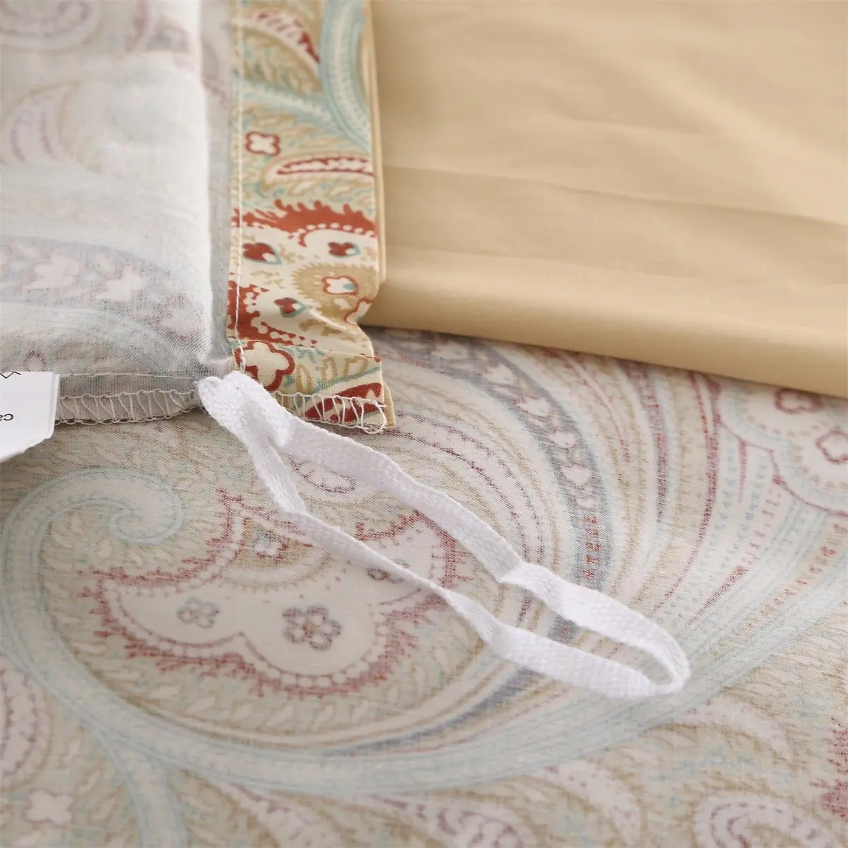 Brandream Duvet Quilt Cover Queen Size Gold Chic Paisley Regal Themed Lightweight Hypoallergenic Egyptian Cotton 800-Thread-Count Bedding Sets - view 7