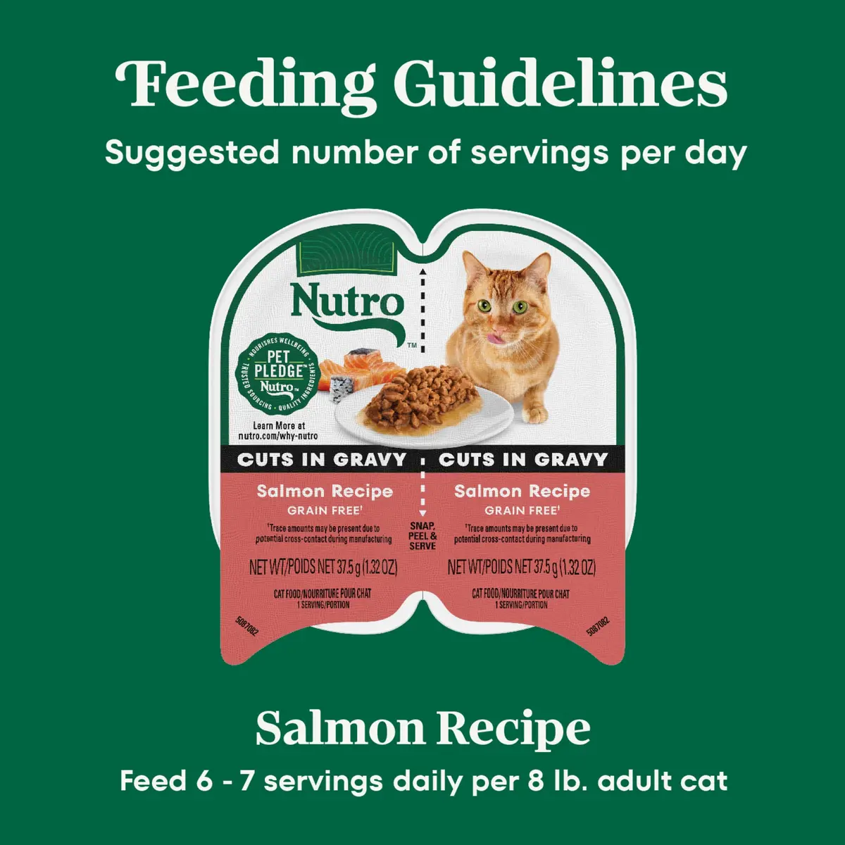 Nutro Perfect Portions Cuts Wet Cat Food, Salmon, 2.6 oz | Grain-Free, Hydrating & Complete Nutrition - view 5