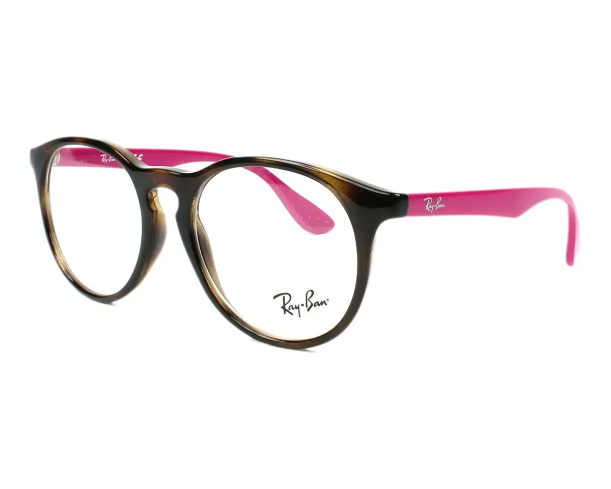Ray-Ban RY1554 Kids' Prescription Eyeglass Frames 46 mm | Round Havana/Pink for Children - main product image