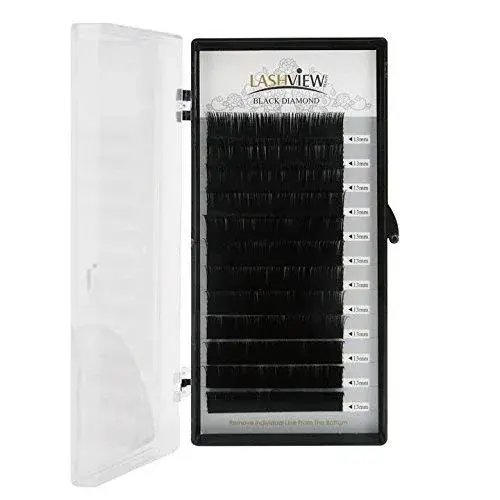 LASHVIEW FLAT 0.20C 10D D Curl 0.07mm 13mm Faux Mink Premade Volume Eyelash Extensions - 1 Count - main product image