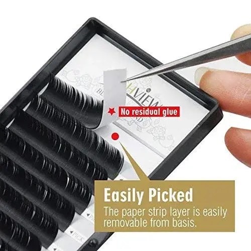 LASHVIEW FLAT 0.20C 10D D Curl 0.07mm 13mm Faux Mink Premade Volume Eyelash Extensions - 1 Count - view 2