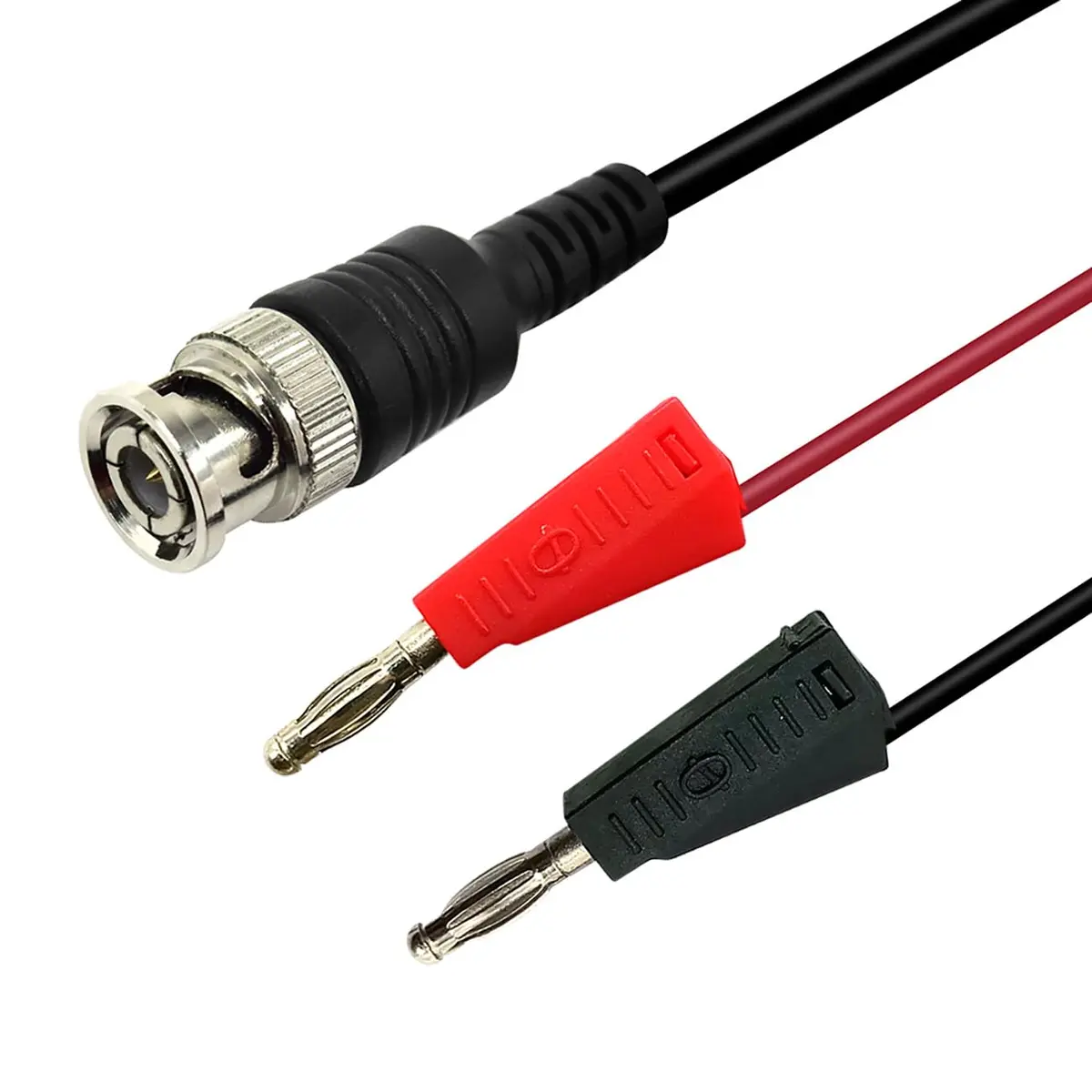 Amadget Coaxial Cable BNC Male to Dual Banana Plug Test Lead | 50Ω Impedance, 120cm Line - view 2