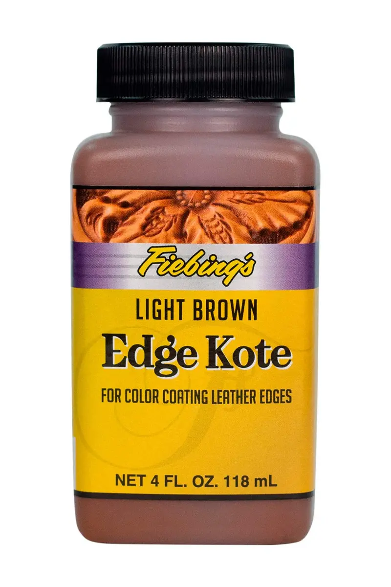 Fiebing's Edge Kote Leather Edge Paint 4 oz (118 ml) Light Brown | Professional Flexible Water-Resistant Finish - main product image