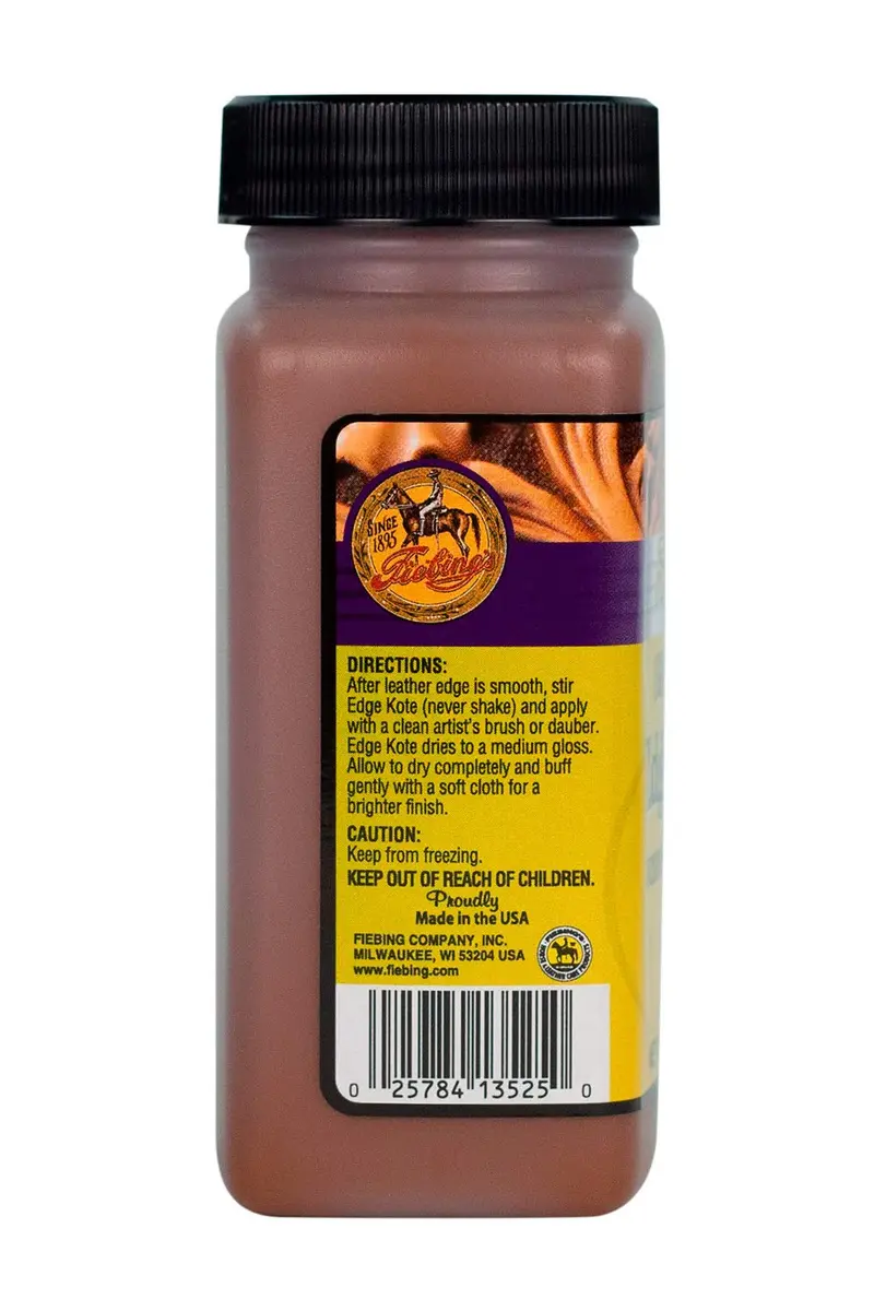 Fiebing's Edge Kote Leather Edge Paint 4 oz (118 ml) Light Brown | Professional Flexible Water-Resistant Finish - view 2