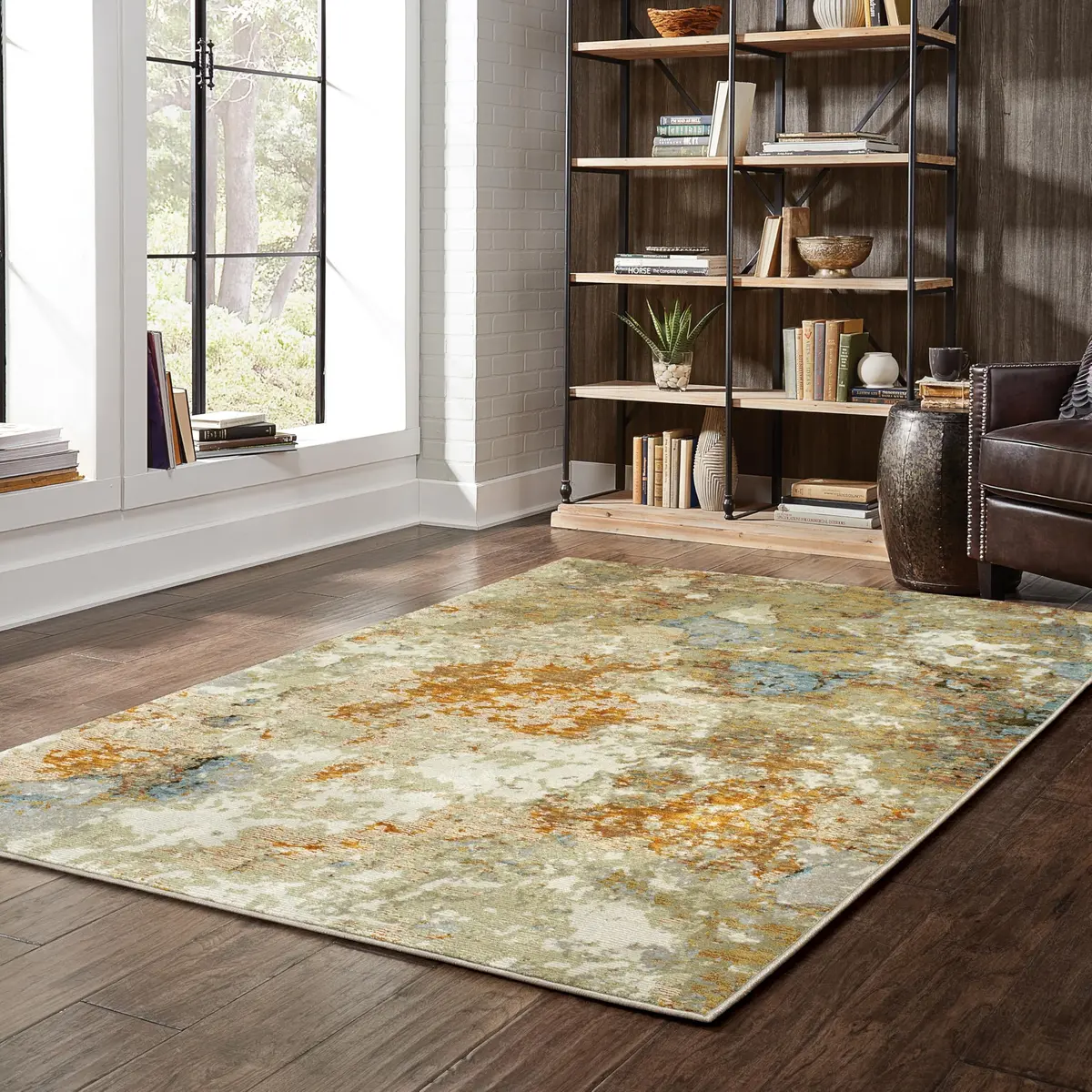 Oriental Weavers Evolution Area Rug 5' x 8' | Gold/Beige Natural Landscape Design - view 2