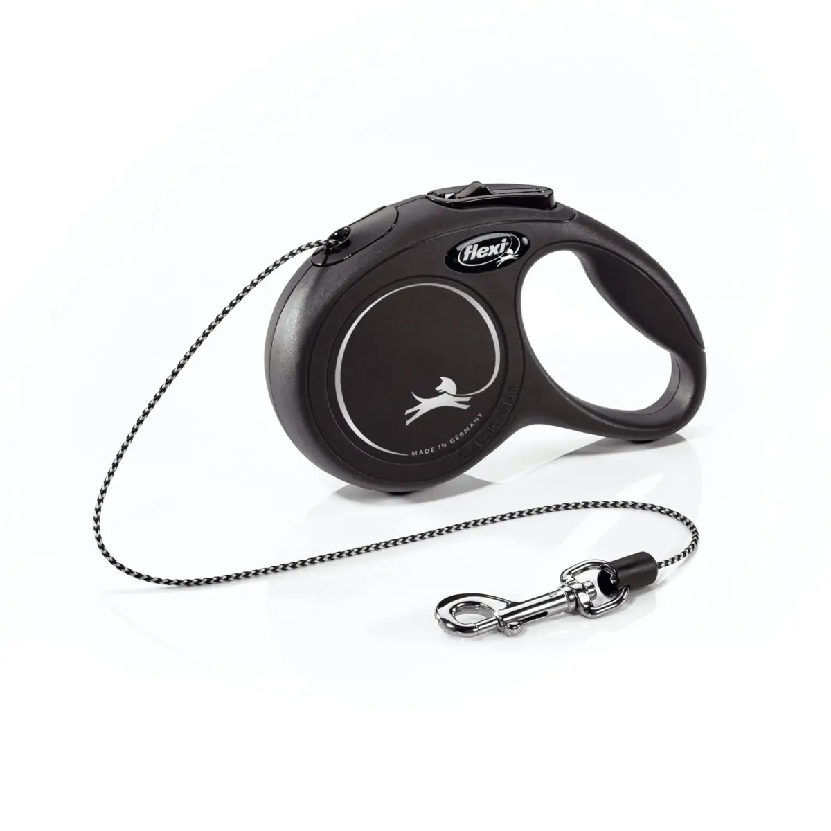 FLEXI Classic XS Cord Retractable Dog Leash 1.8 m (10 ft) Black | Tangle-Free Control for Small Dogs - main product image