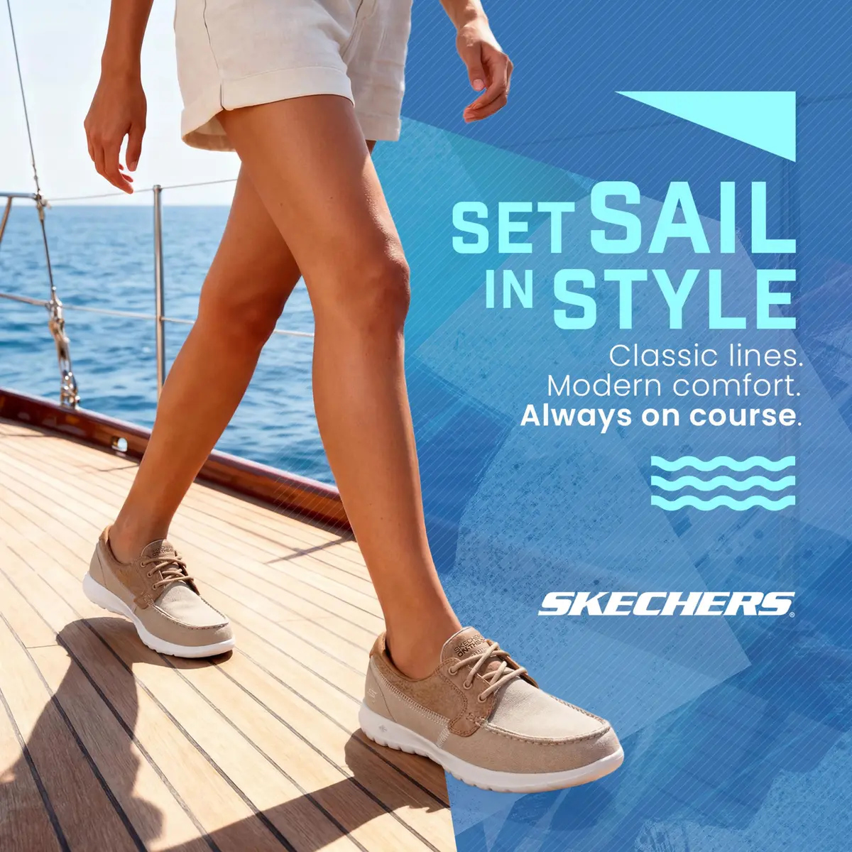 Skechers Performance Women's Go Walk Coral Boat Shoe, 7 US | Lightweight, Breathable & Supportive - view 2