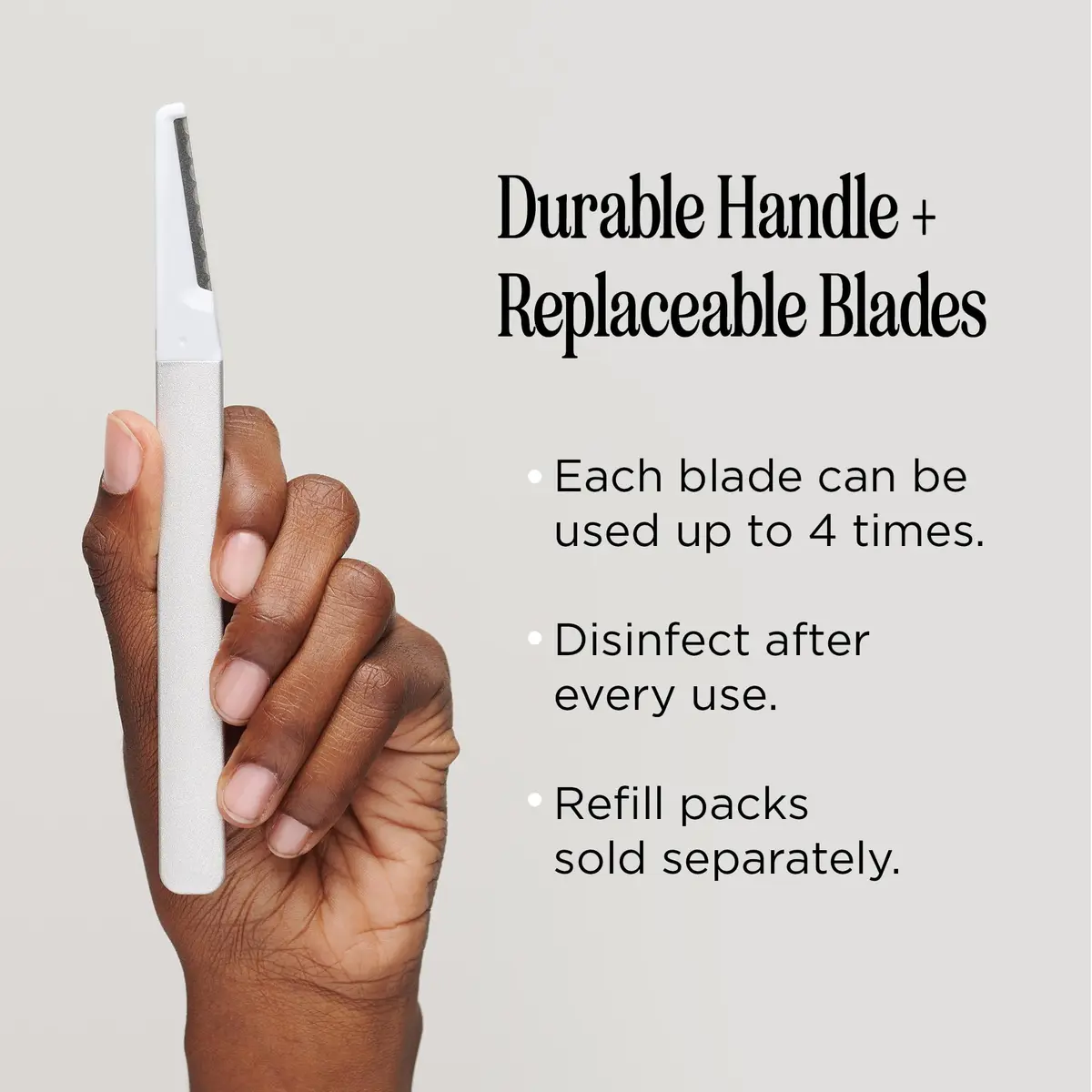 StackedSkincare Dermaplaning Tool, Reusable Facial Razor, Metal Handle | Gentle Skin Exfoliation - view 7