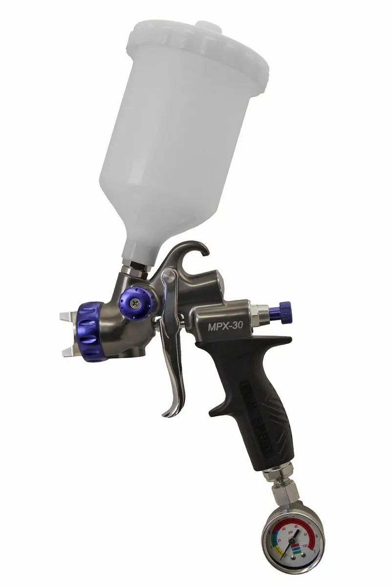 Fuji Spray Gravity MPX-30 Reduced Pressure Spray Gun | Stainless Steel, 600Cc Cup, Black - view 2