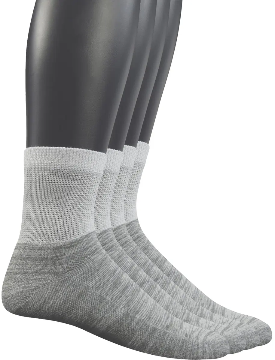 Yomandamor Men's 4 Pairs Diabetic Ankle Socks Seamless Toe Cushion Sole | Comfort & Circulation Support - main product image