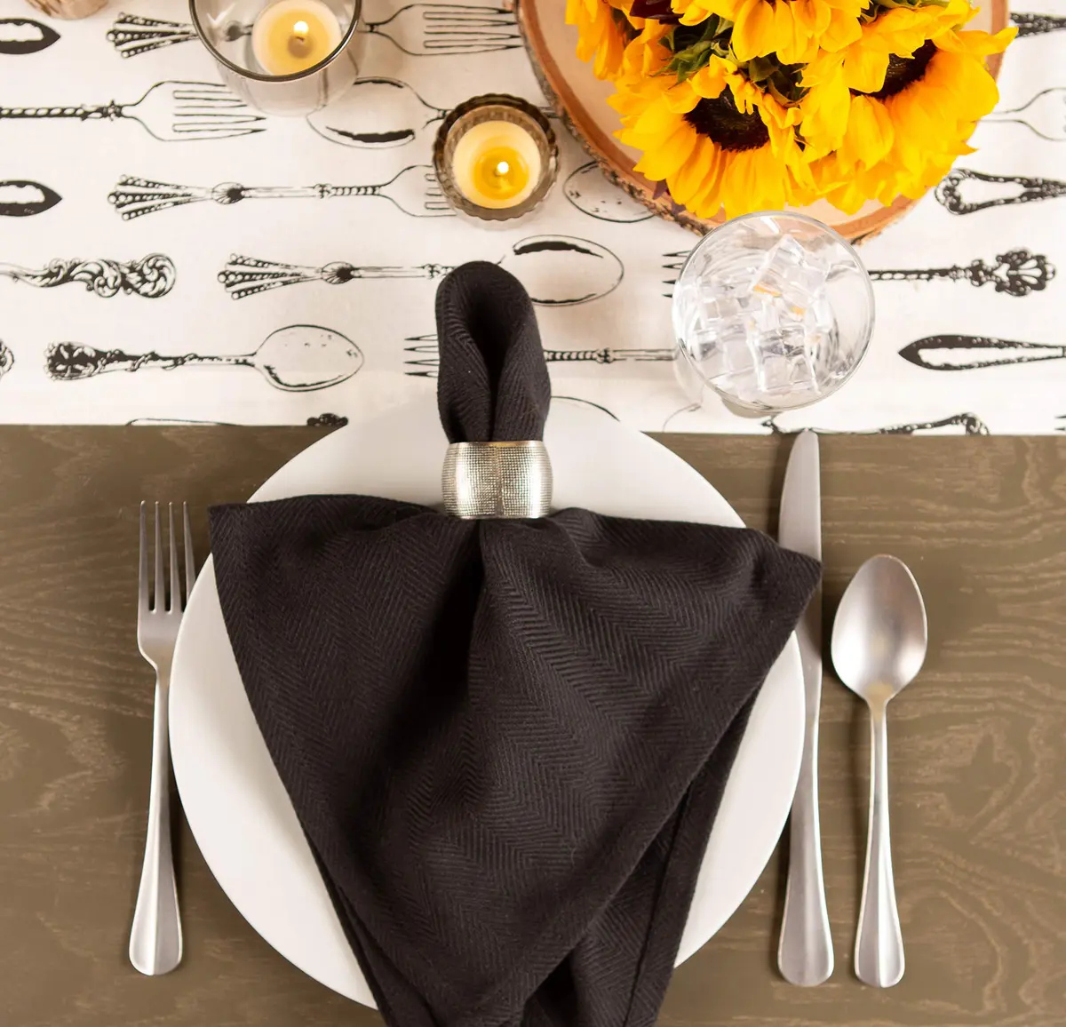 DII Silver 6 Count Napkin Ring Set | Modern Square Textured Design for Elegant Table Settings - view 5