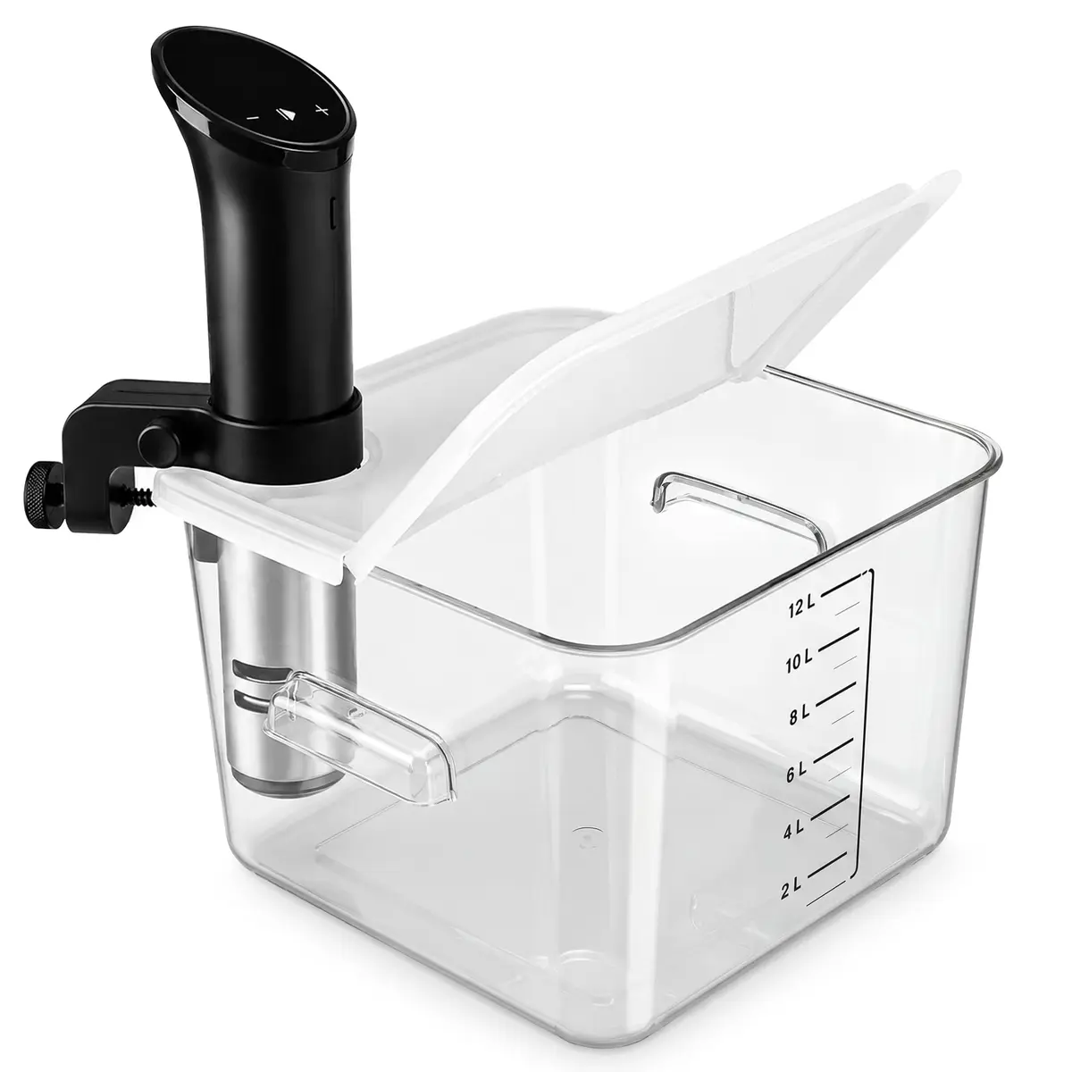EVERIE Sous Vide Container Lid, Flip-Open, Fits Rubbermaid 12/18/22 QT | Reduce Evaporation & Heat Loss - main product image