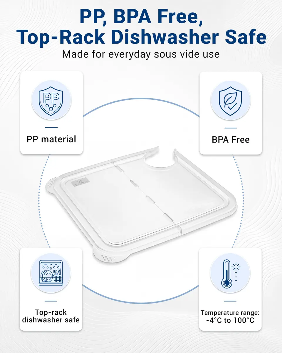 EVERIE Sous Vide Container Lid, Flip-Open, Fits Rubbermaid 12/18/22 QT | Reduce Evaporation & Heat Loss - view 7