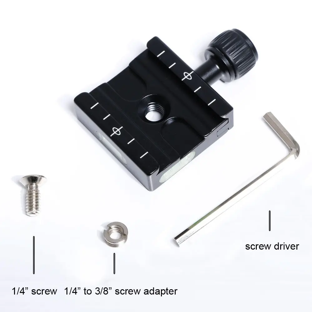 Harwerrel Aluminium 50mm Quick Release Plate QR Clamp Fits Arca-Swiss Standard for Tripod Ballhead | Durable, corrosion-resistant camera support - view 6