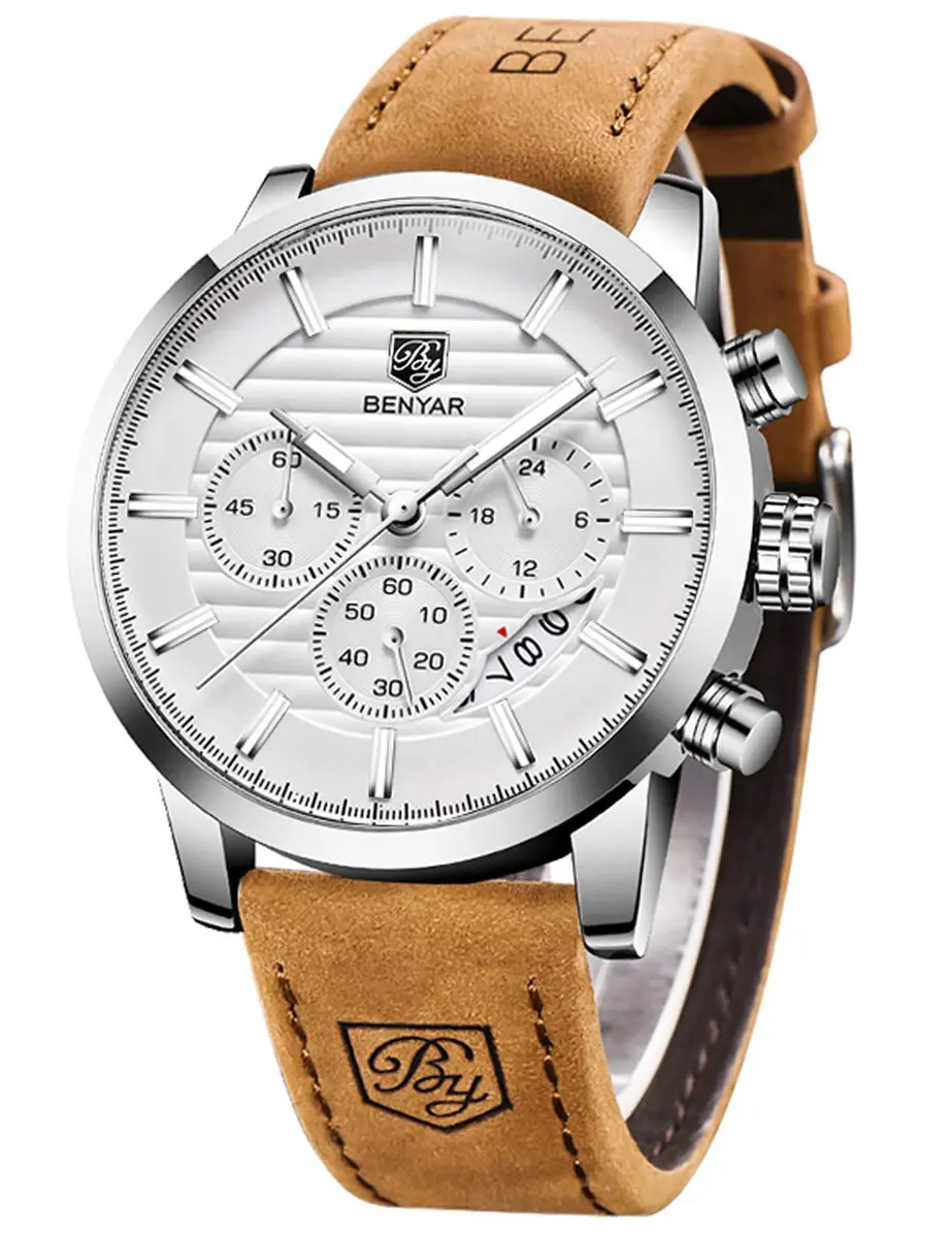 BENYAR Men's Analog Quartz Chronograph Watch 44mm (1.73 inch) | Water Resistant 3ATM - main product image