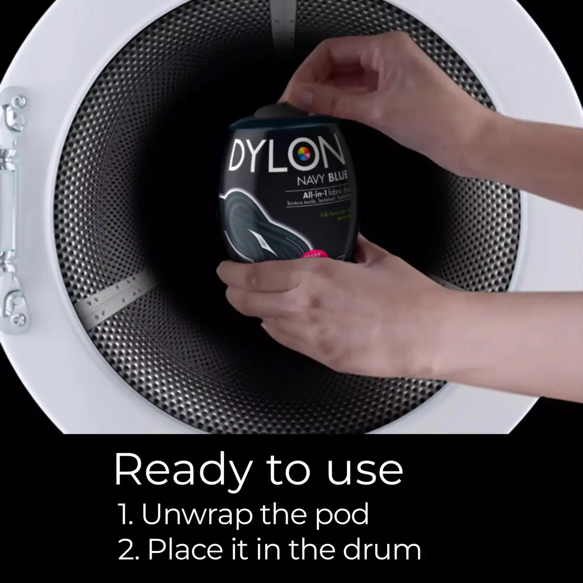 Dylon Machine Dye 350g Navy Blue | Vibrant, Washable & Eco-Friendly Fabric Dye for Natural & Synthetic Fibers - view 5