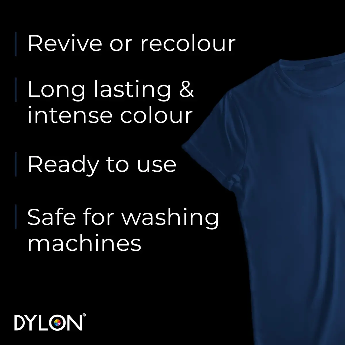 Dylon Machine Dye 350g Navy Blue | Vibrant, Washable & Eco-Friendly Fabric Dye for Natural & Synthetic Fibers - view 3
