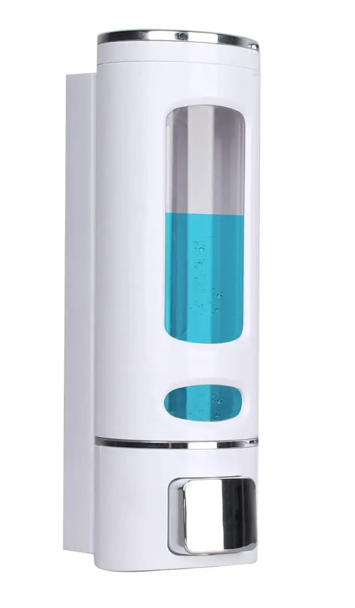 KITSCH Abs Plastic Liquid Soap Dispenser 400 Ml White Wall Mount | Durable & Maintenance-Free - main product image