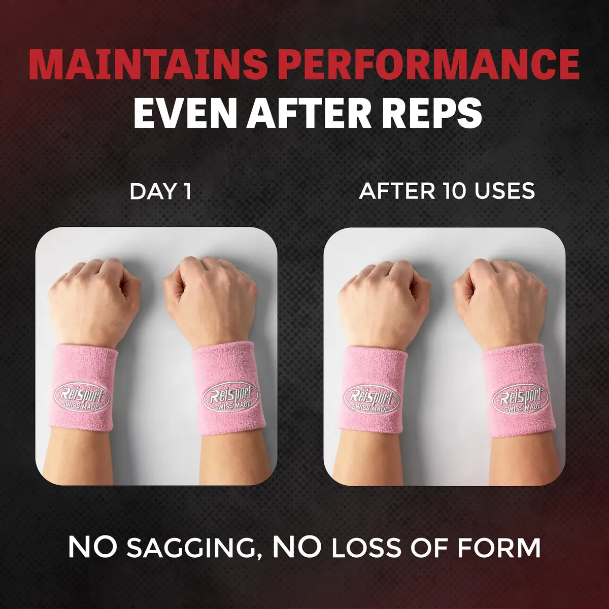 Reisport Gymnastics Wristband Pink 11.4 cm (4.5 inches) | Sweat-Wicking Swiss Made - view 4