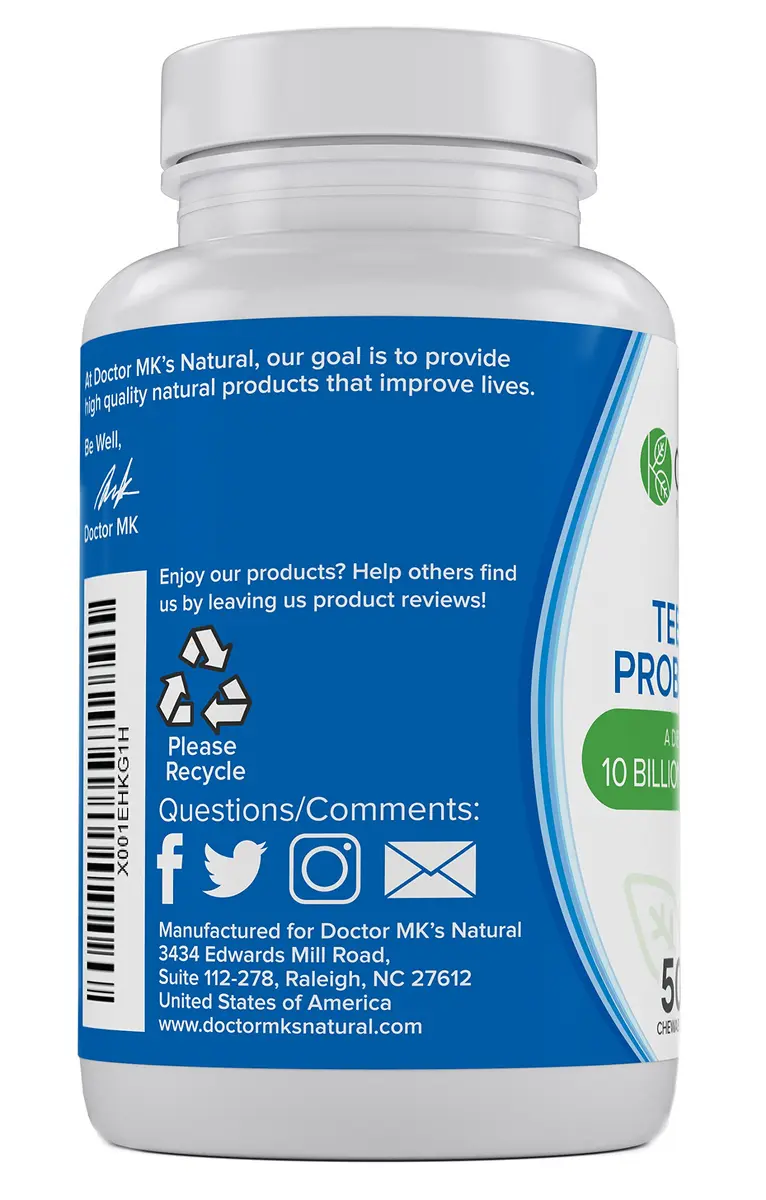 doctor MK's NATURAL Teen/Adult Probiotics Chewable 50 Count | Sugar Free Wild Berry Flavor for Gut & Immunity - view 3
