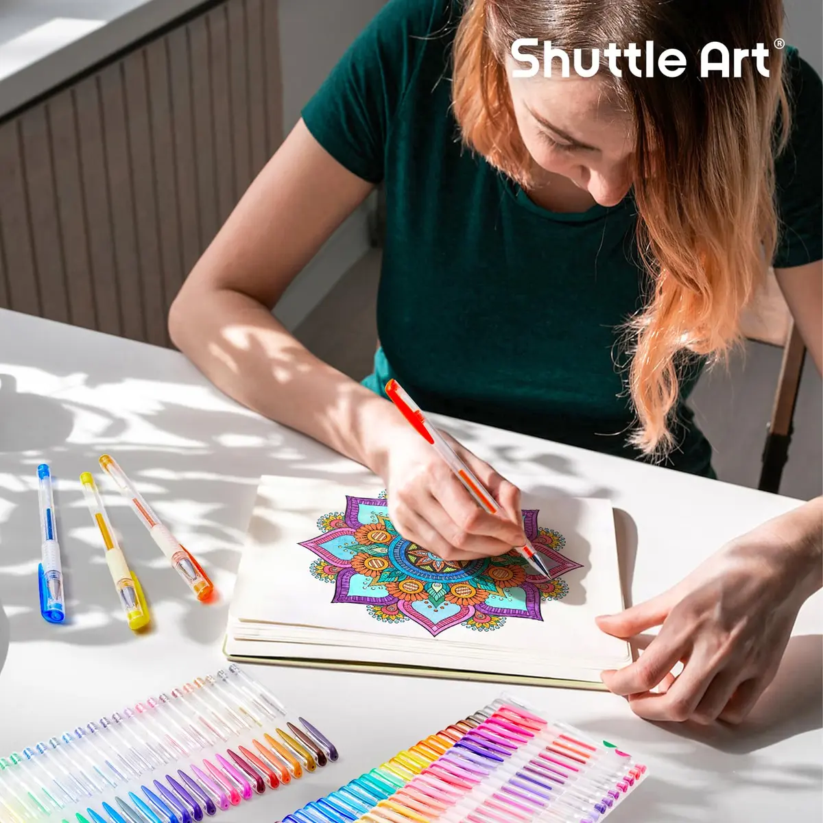 Shuttle Art Gel Pens Set, 130 Colors with 130 Refills | Smooth, Non-Toxic Art Supplies for Adults & Kids - view 6