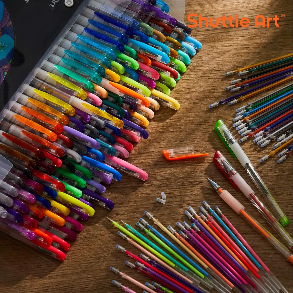 Shuttle Art Gel Pens Set, 130 Colors with 130 Refills | Smooth, Non-Toxic Art Supplies for Adults & Kids - view 7