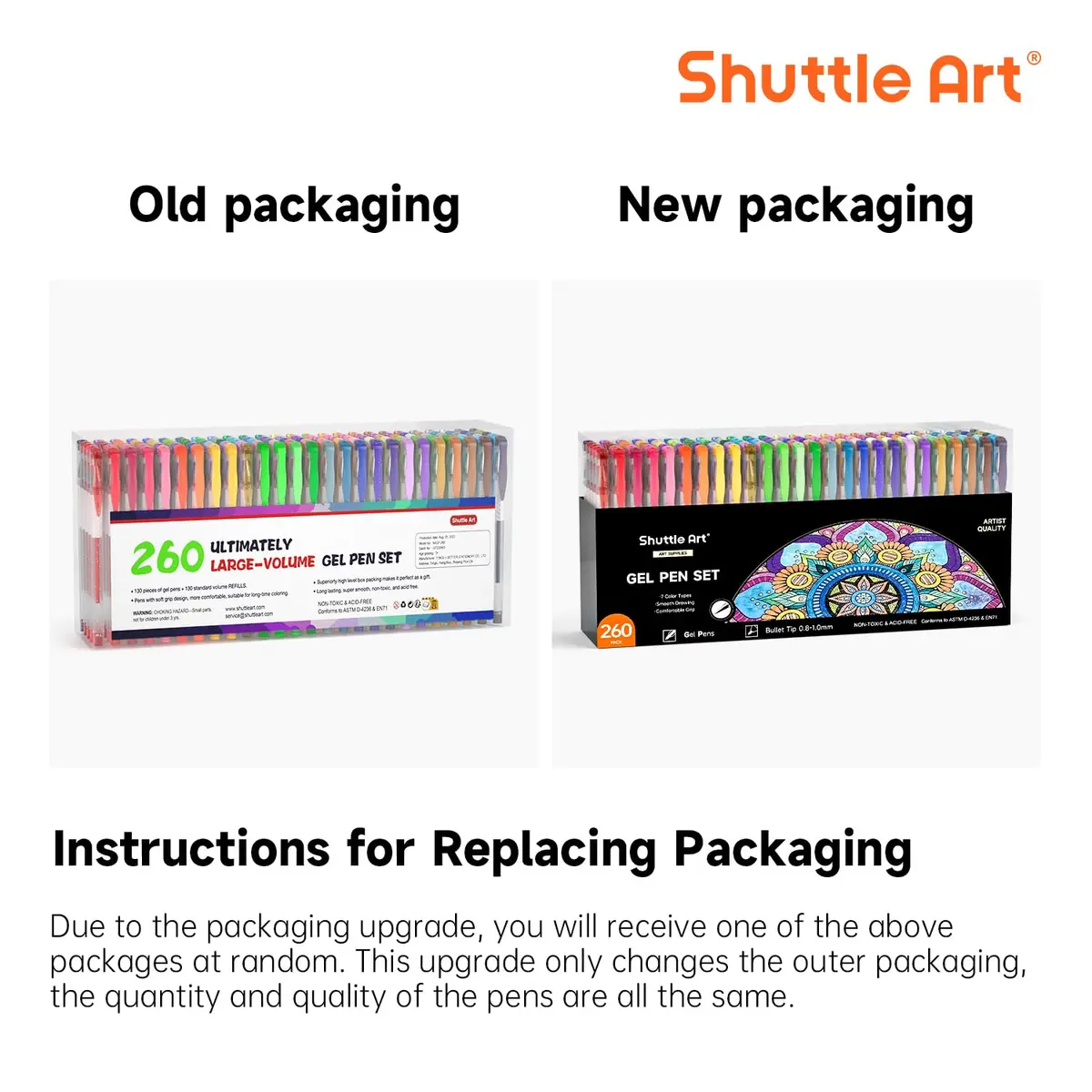 Shuttle Art Gel Pens Set, 130 Colors with 130 Refills | Smooth, Non-Toxic Art Supplies for Adults & Kids - view 8