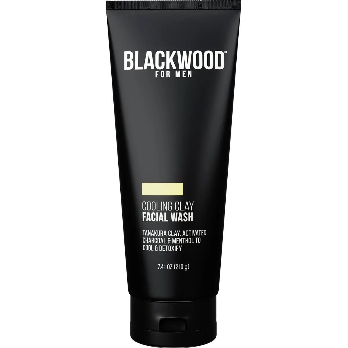 Blackwood For Men Cooling Clay Face Wash - Activated Charcoal, Menthol & Tanakura Clay | Deep Cleansing & Acne Treatment (7.41 oz) - main product image