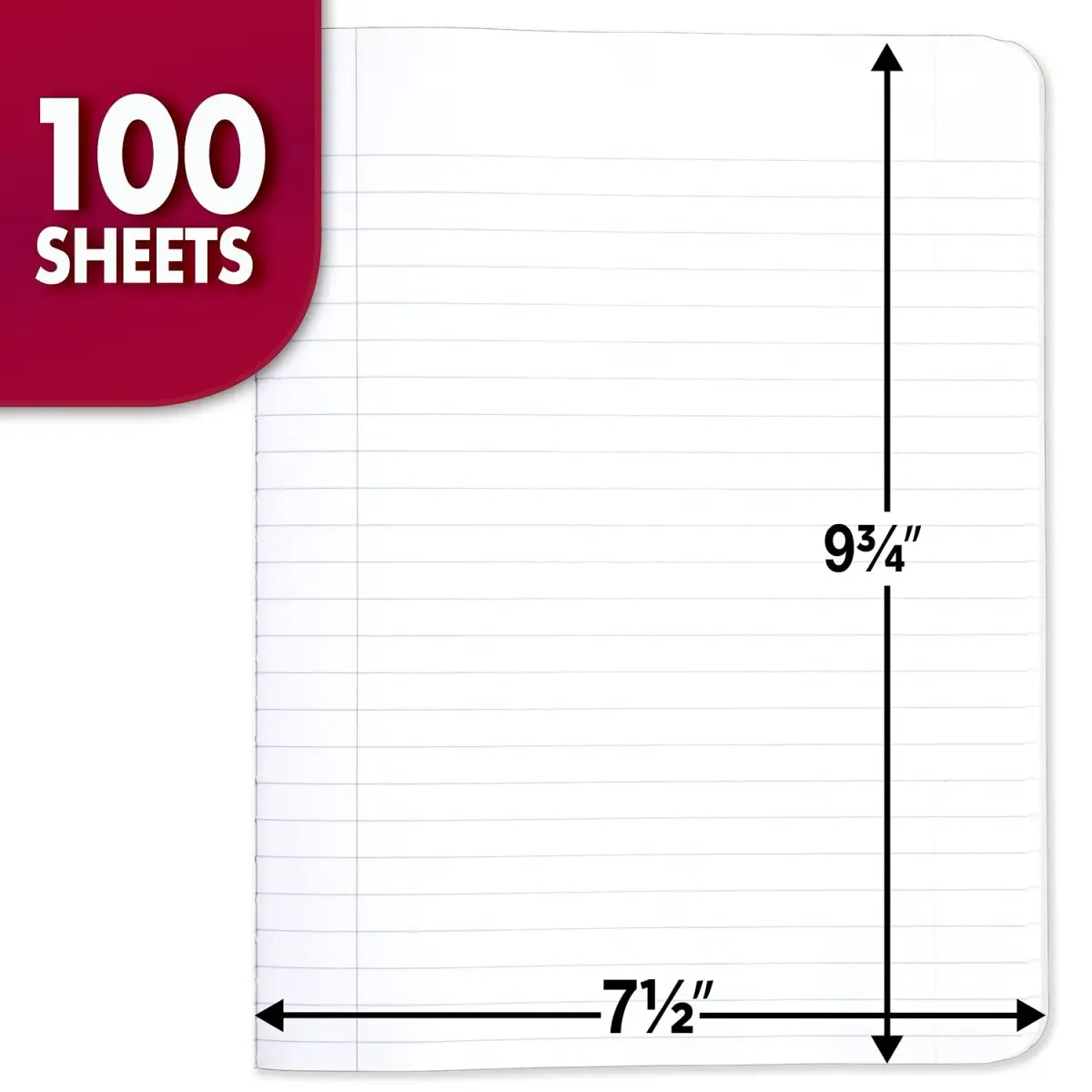 Mead Composition Notebook, Wide Ruled Paper, 7.5" x 9.75", 100 Sheets, Black Marble, 3 Pack | Classic Journaling & Note-Taking - view 2