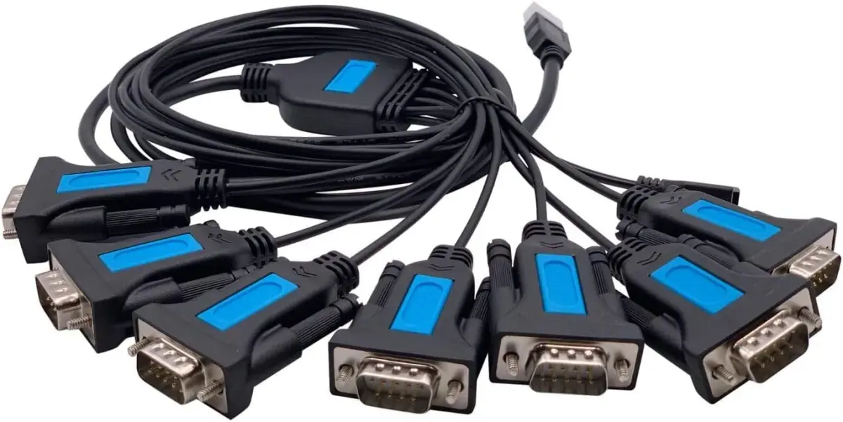 TECHTOO USB to RS232 DB9 Serial Adapter Cable 1.8m (6ft) Male-to-Male with Prolific Chip | Connects PCs, Routers, Modems to USB - view 2