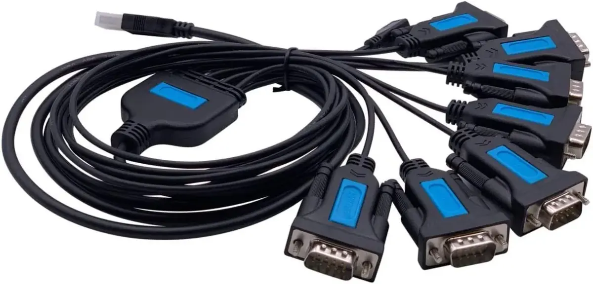 TECHTOO USB to RS232 DB9 Serial Adapter Cable 1.8m (6ft) Male-to-Male with Prolific Chip | Connects PCs, Routers, Modems to USB - view 3
