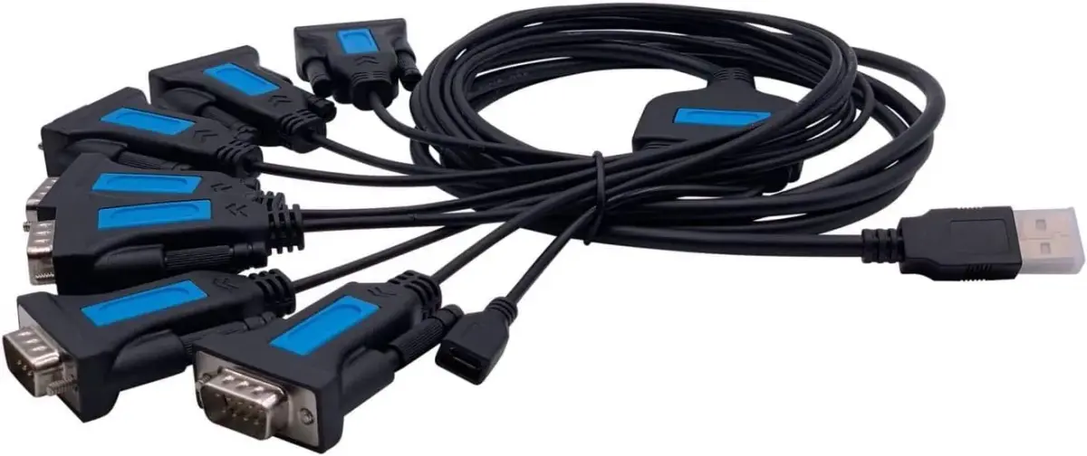 TECHTOO USB to RS232 DB9 Serial Adapter Cable 1.8m (6ft) Male-to-Male with Prolific Chip | Connects PCs, Routers, Modems to USB - view 4