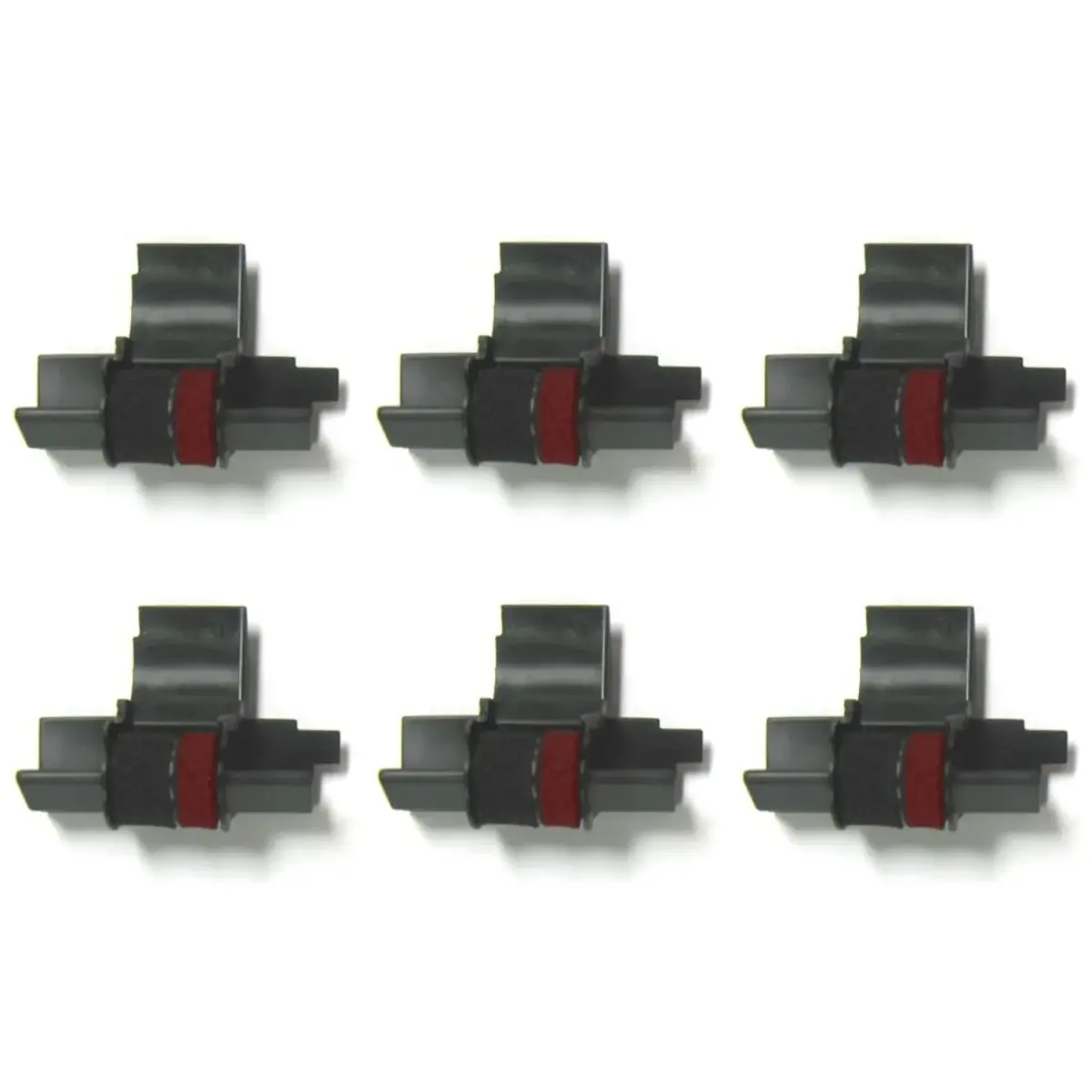 Compumatic Black/Red Ink Roller 6-Pack | Replaces IR40T CP13 EA772R - main product image
