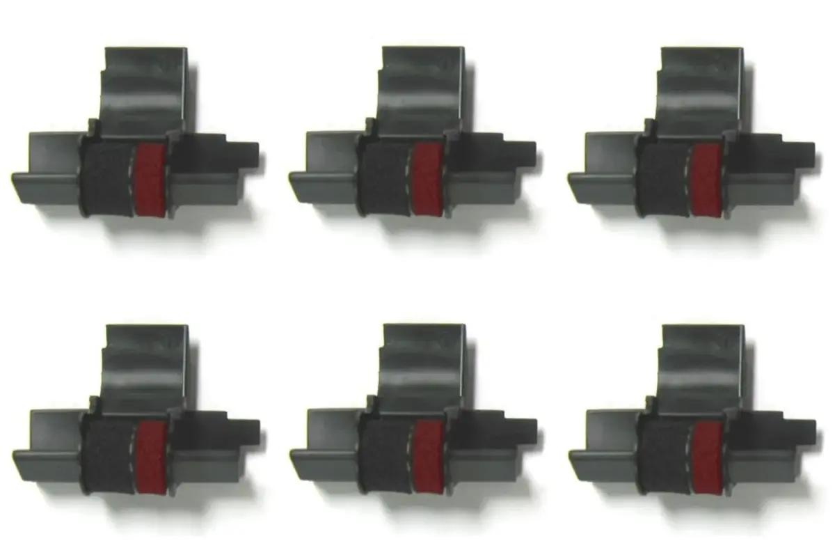 Compumatic Black/Red Ink Roller 6-Pack | Replaces IR40T CP13 EA772R - main product image