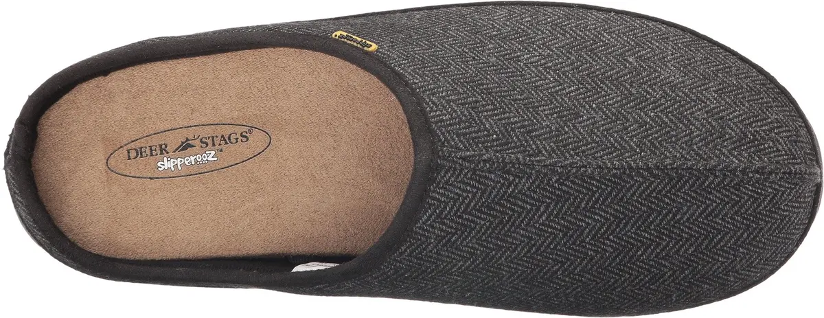 Deer Stags Wherever Tweed Slipper, Black Tweed, 16 Wide | Indoor/Outdoor Comfort Slip-On - view 2
