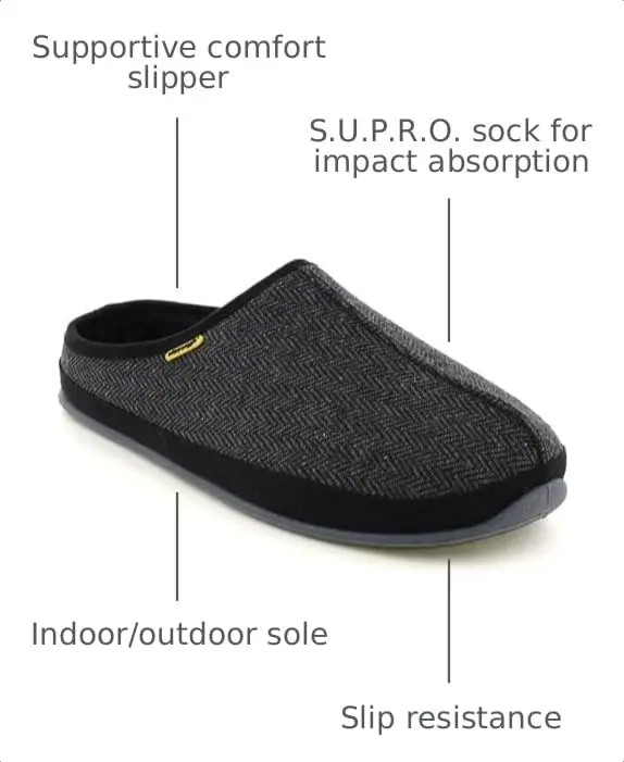 Deer Stags Wherever Tweed Slipper, Black Tweed, 16 Wide | Indoor/Outdoor Comfort Slip-On - view 3