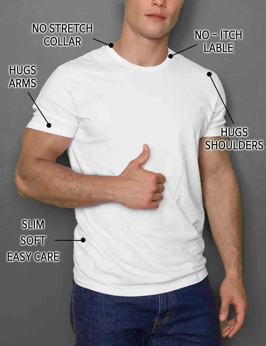H2H Men's Soft Crewneck Shirts Ultra Blue XL | Comfortable Slim Fit for Daily Wear - view 5