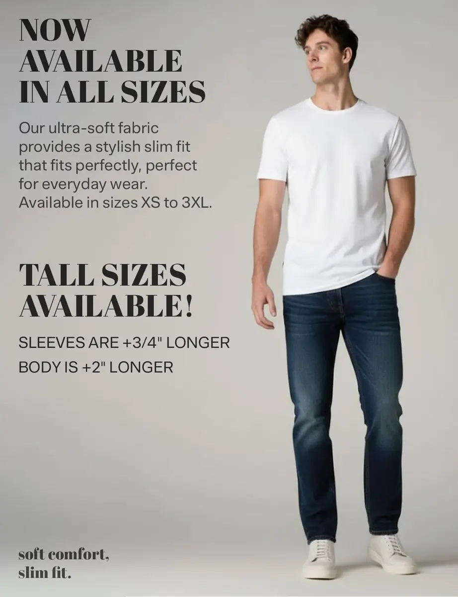 H2H Men's Soft Crewneck Shirts Ultra Blue XL | Comfortable Slim Fit for Daily Wear - view 6