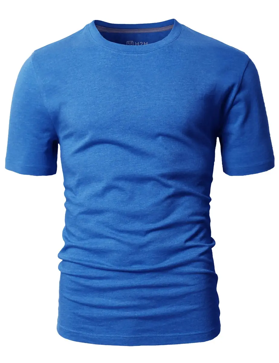 H2H Men's Soft Crewneck Shirts Ultra Blue XL | Comfortable Slim Fit for Daily Wear - view 3