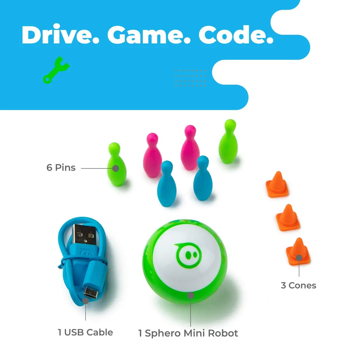 Sphero Mini Green Coding Robot Ball 4 cm (1.57 in) | App-Controlled STEM Learning Toy - view 2