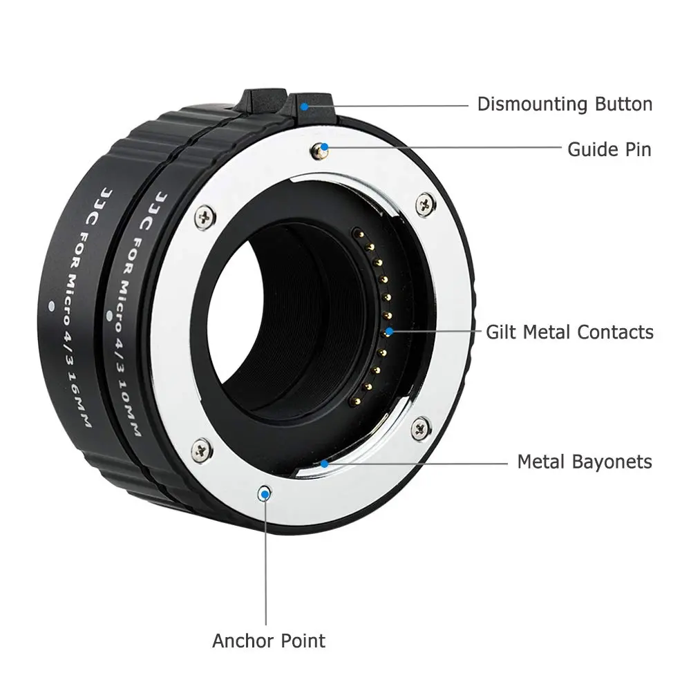 JJC Micro 4/3 Auto Focus Macro Extension Tube Set 10mm & 16mm | For Olympus Panasonic Cameras - view 3