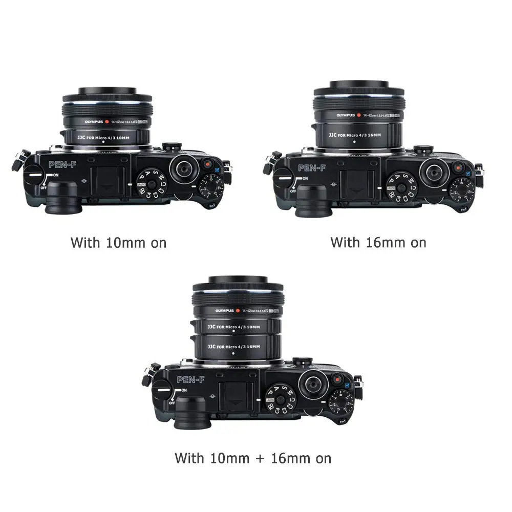 JJC Micro 4/3 Auto Focus Macro Extension Tube Set 10mm & 16mm | For Olympus Panasonic Cameras - view 4