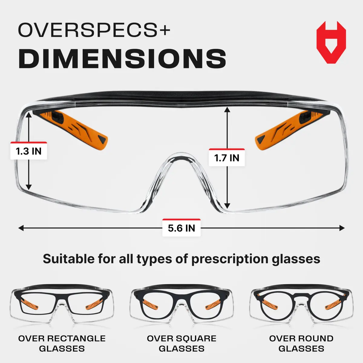NoCry Safety Glasses Over Eyeglasses with UV Protection & Side Shields | ANSI Z87 Certified (110c) - view 7