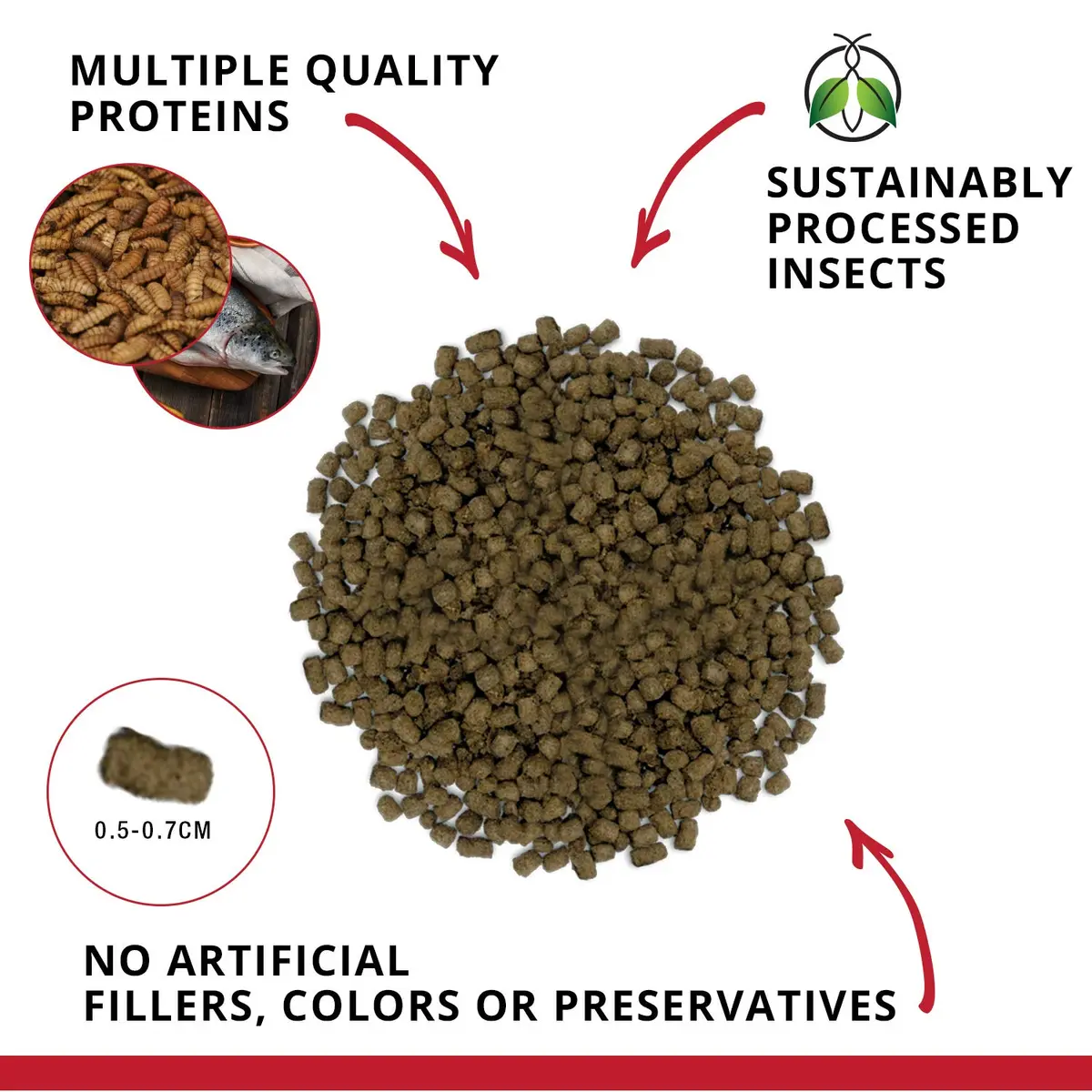 Fluval Bug Bites Cichlid Fish Food 3.53 oz | Insect-Based, Nutrient-Rich Fish Diet - view 2